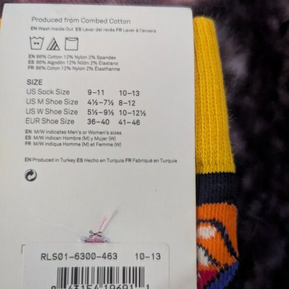 Happy Socks Rolling Stones Men's Size 8-12 - Picture 3 of 3